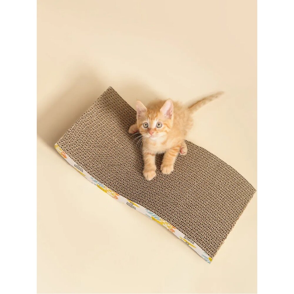 喵仙兒 印花貓抓板 流線印花 平面印花 平面貓抓板 耐抓 耐磨 可睡 可玩 可抓 貓抓板『WANG』-圖片-2