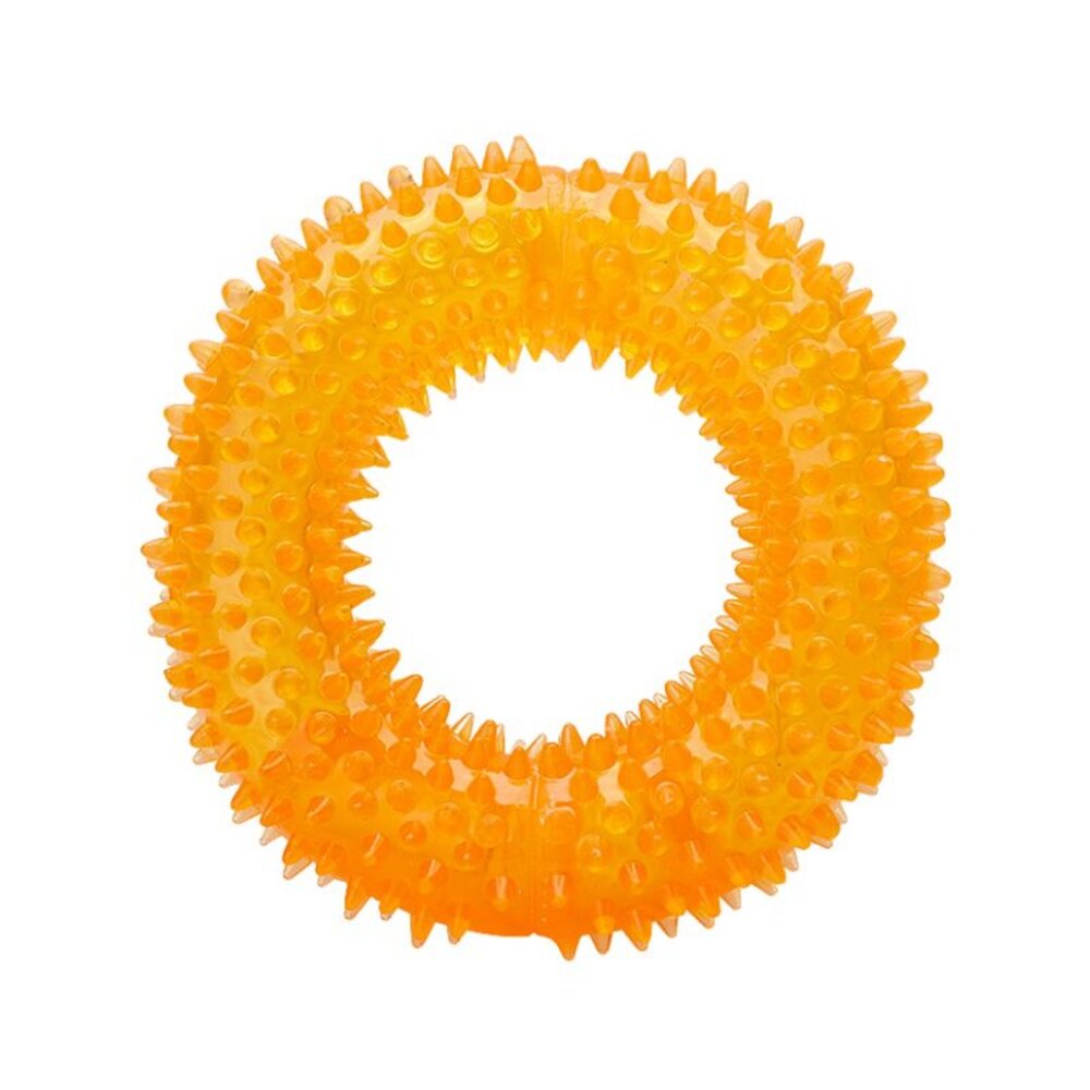 EEToys 耐咬狗玩具 啃咬骨 刺蝟球 咬咬棒 刺刺圈 漏泥毛刺骨 彈力泡棉啃咬骨 泡棉球 互動結繩球『WANG』-圖片-2