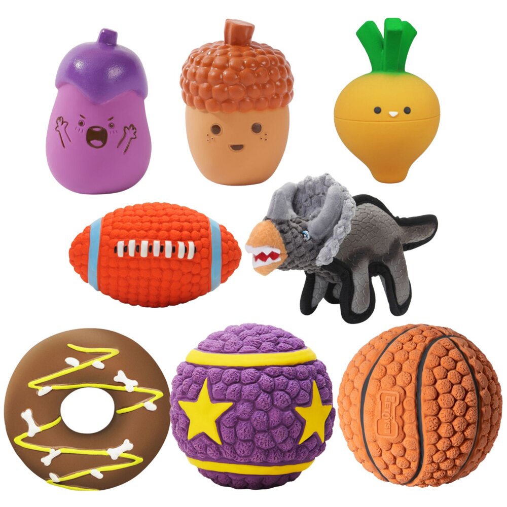 EEToys 犬用乳膠玩具 絨布乳膠 田園乳膠 下午茶乳膠 運動乳膠 耐咬玩具 造型玩具 狗玩具『WANG』-圖片-1