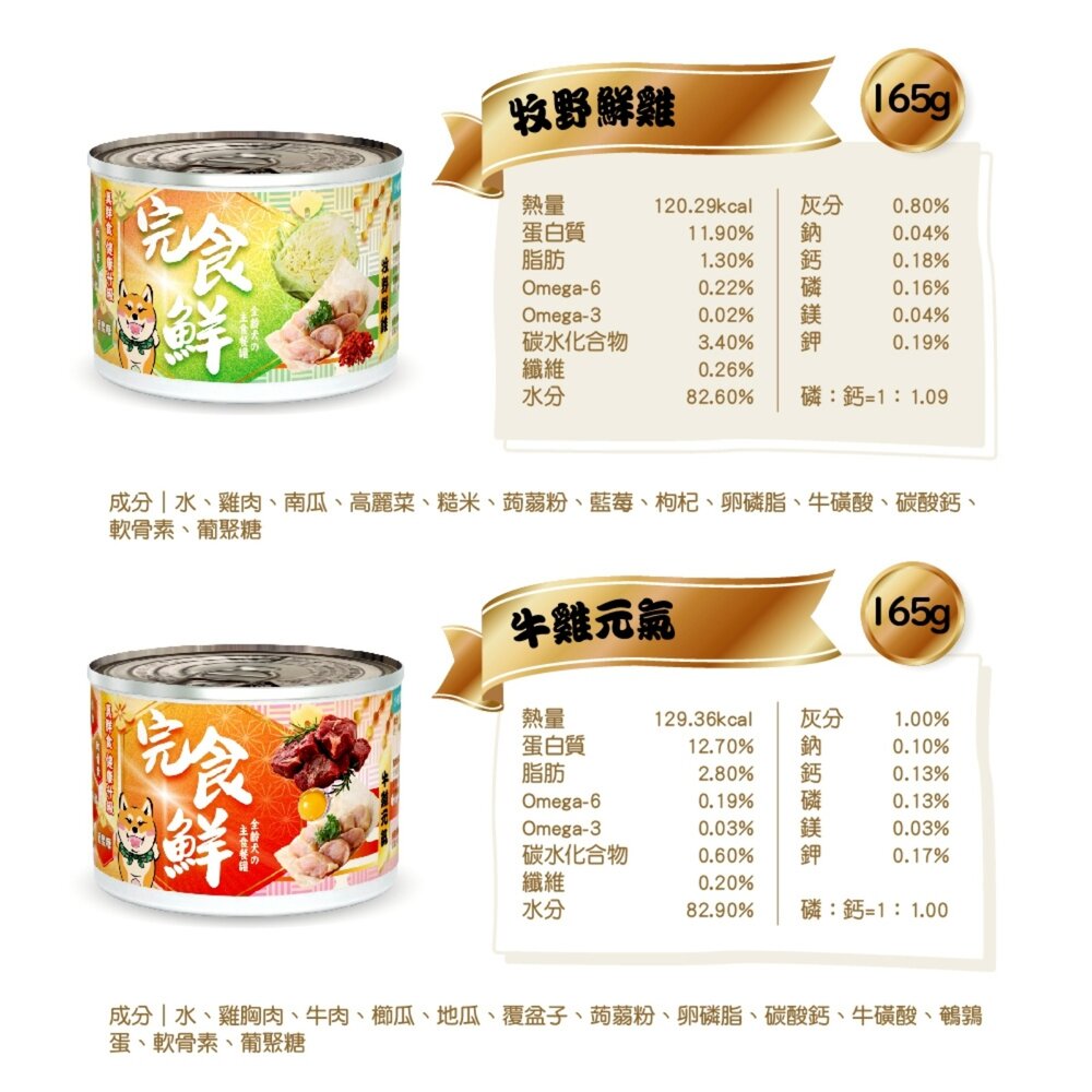 嗨!寵物們 小食獸完食鮮犬用鮮食主食罐 165g【12罐組】小食獸 完食鮮 主食罐 鮮肉罐 狗罐頭『WANG』-圖片-3