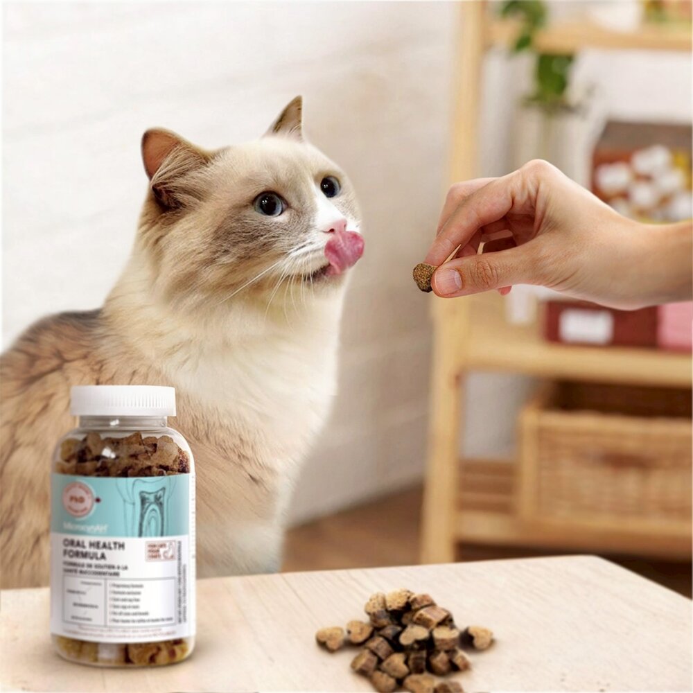 MicrocynAH 麥高臣 犬貓保健軟嚼肉塊 益健腸 益健毛 益健齒 寵物保健 保健零食 狗零食 貓零食『WANG』-圖片-3