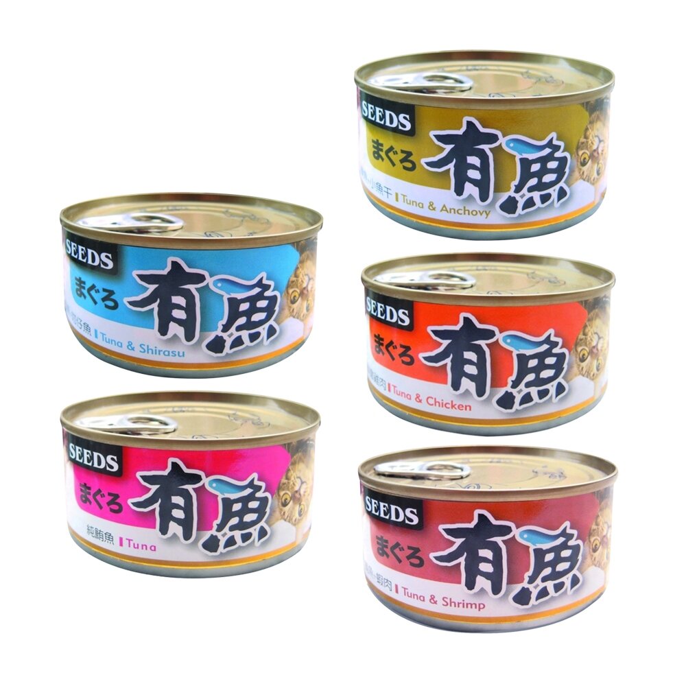 SEEDS 惜時 聖萊西 有魚罐 貓餐罐 170g【單罐】大罐 貓咪罐頭 貓餐盒 貓罐頭『WANG』-圖片-1