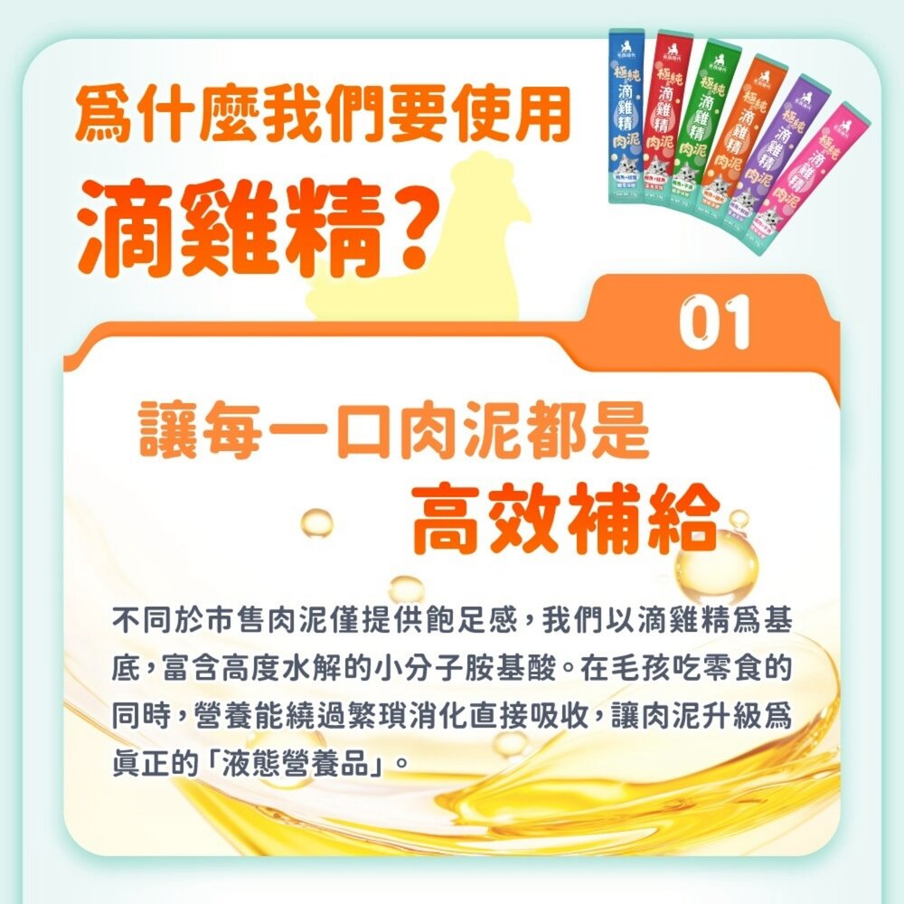 毛孩時代 極純滴雞精保健肉泥 15gx6條 滴雞精 保健肉泥 寵物肉泥 狗肉泥 貓肉泥『WANG』-圖片-3