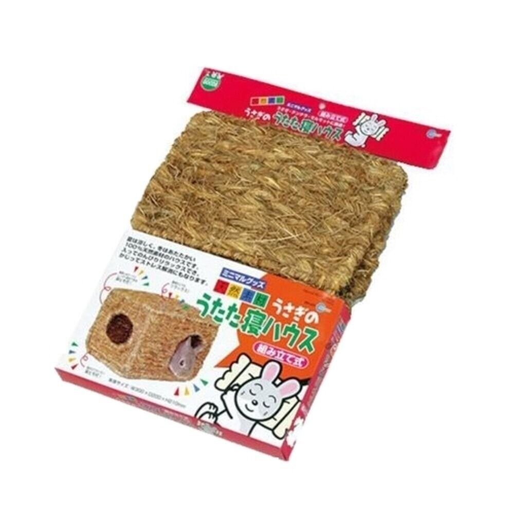 MARUKAN 提摩西草編多用圍片 兔子磨牙牧草墊 麻繩摺疊兔窩 牧草踏墊 木製牧草盒『WANG』-圖片-9