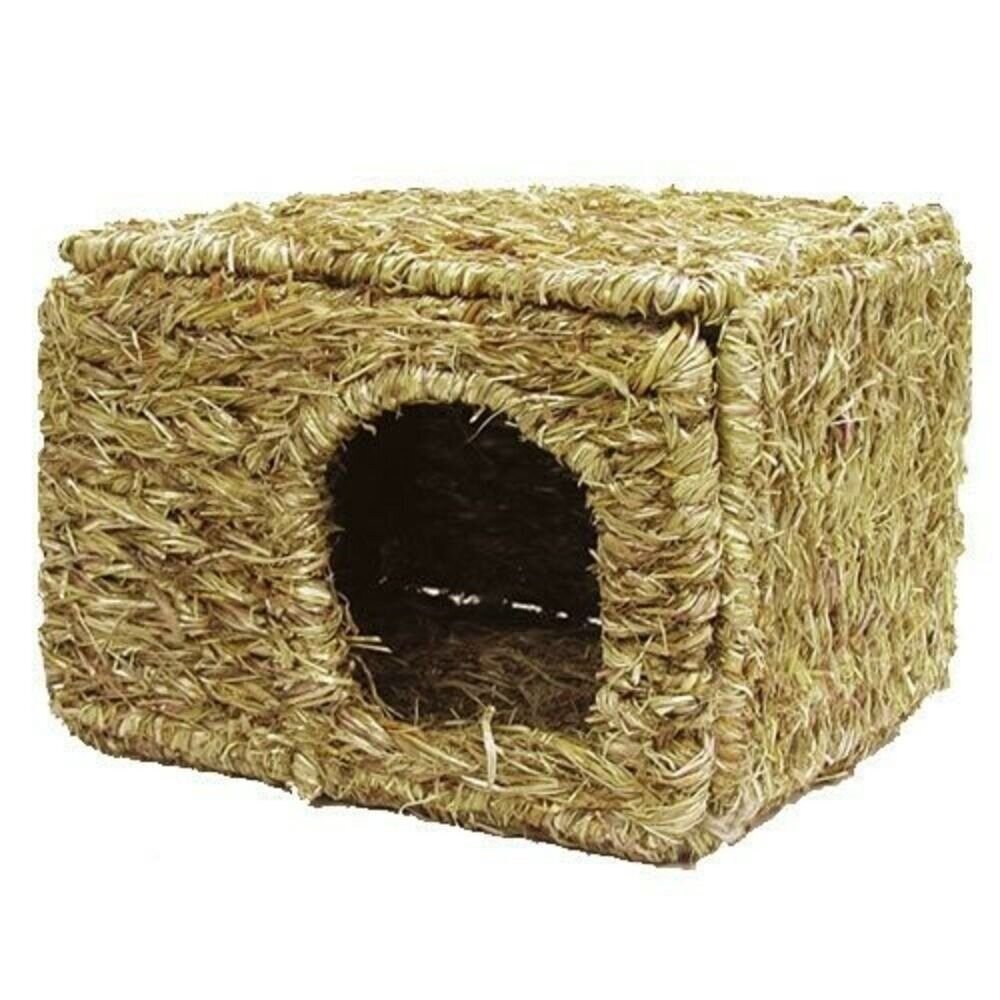 MARUKAN 提摩西草編多用圍片 兔子磨牙牧草墊 麻繩摺疊兔窩 牧草踏墊 木製牧草盒『WANG』-圖片-10