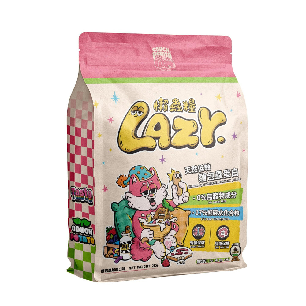 沙發馬鈴薯 無穀貓乾糧 Crazy嗨派 干貝雞肉 Lazy懶蟲 麵包蟲雞肉 貓主食 貓乾糧 貓飼料『WANG』-圖片-5