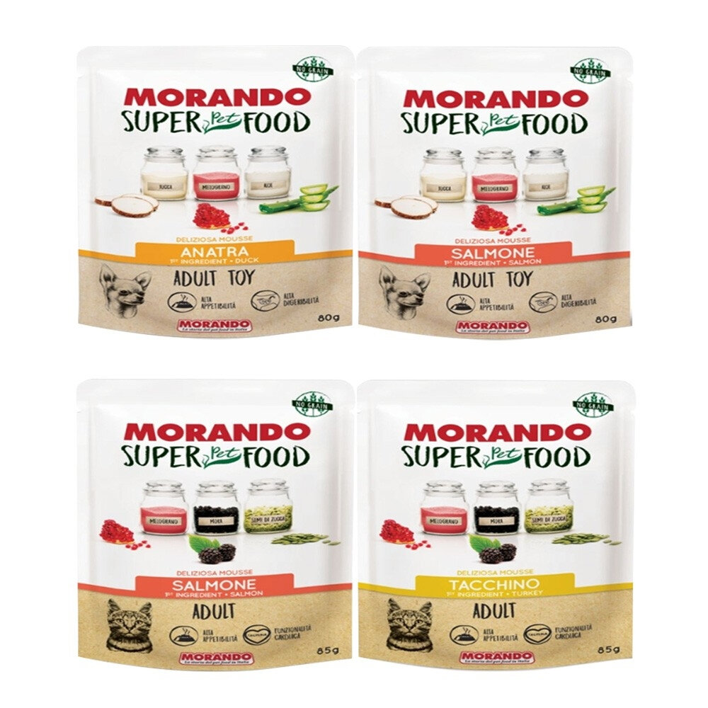 毛小孩 摩納多 SUPER食物無穀主食餐包【24包組免運】成貓 小型成犬 寵物餐包 貓餐包 狗餐包『WANG』-圖片-1