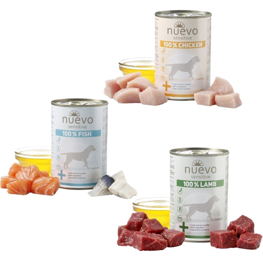 NUEVO 新歡 低敏單蛋白主食狗罐 400g 主食狗罐 低敏罐 純肉罐 狗罐頭『WANG』-圖片-1