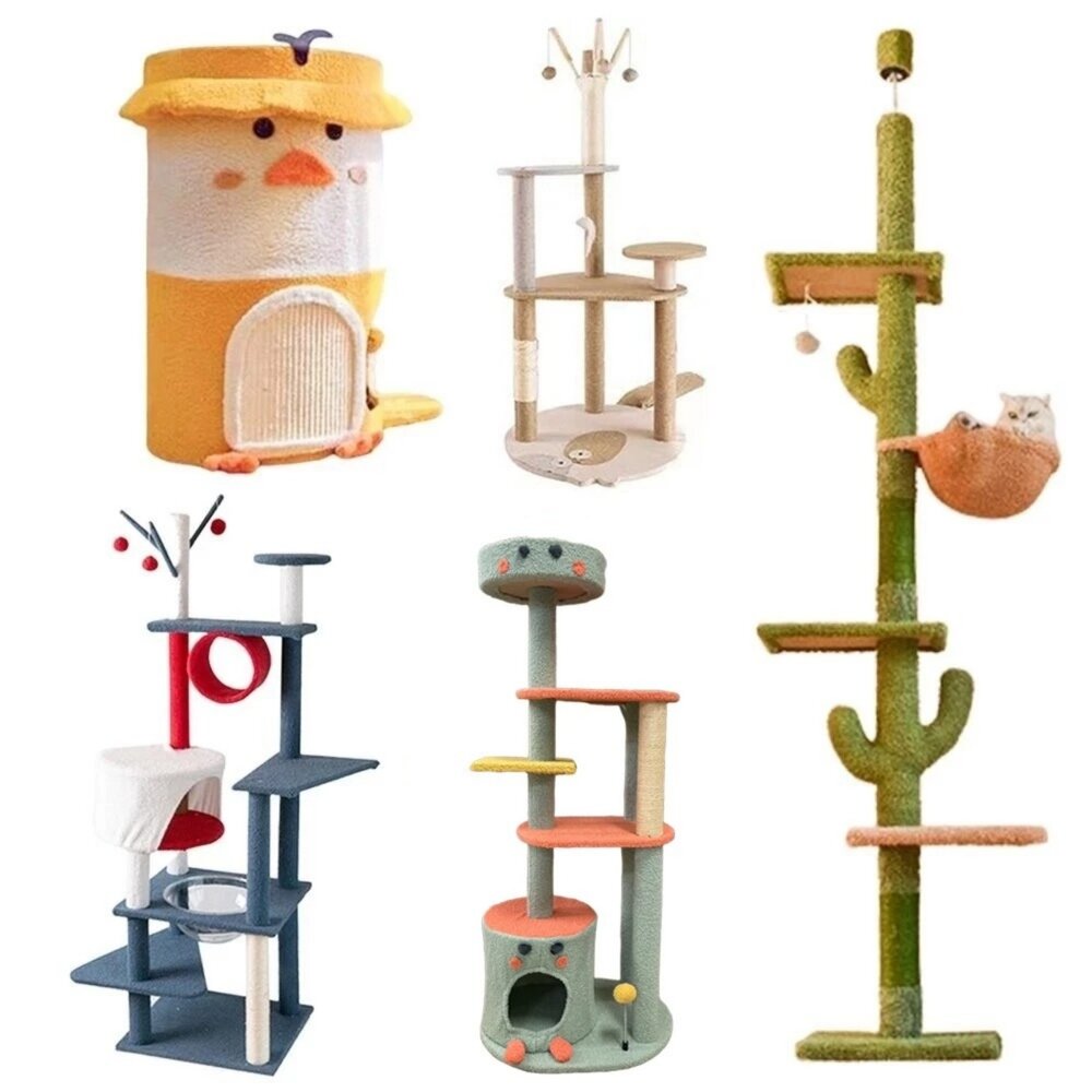 icat 寵喵樂 貓跳台 | 可愛 小鴨 恐龍 仙人掌 富士 多功能貓爬架 貓抓板 貓抓柱 貓窩 貓別墅 貓架『WANG-圖片-1