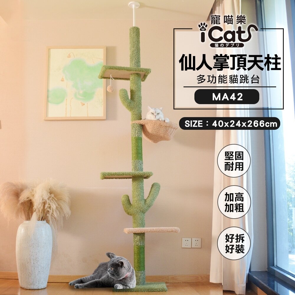 icat 寵喵樂 貓跳台 | 可愛 小鴨 恐龍 仙人掌 富士 多功能貓爬架 貓抓板 貓抓柱 貓窩 貓別墅 貓架『WANG-圖片-5