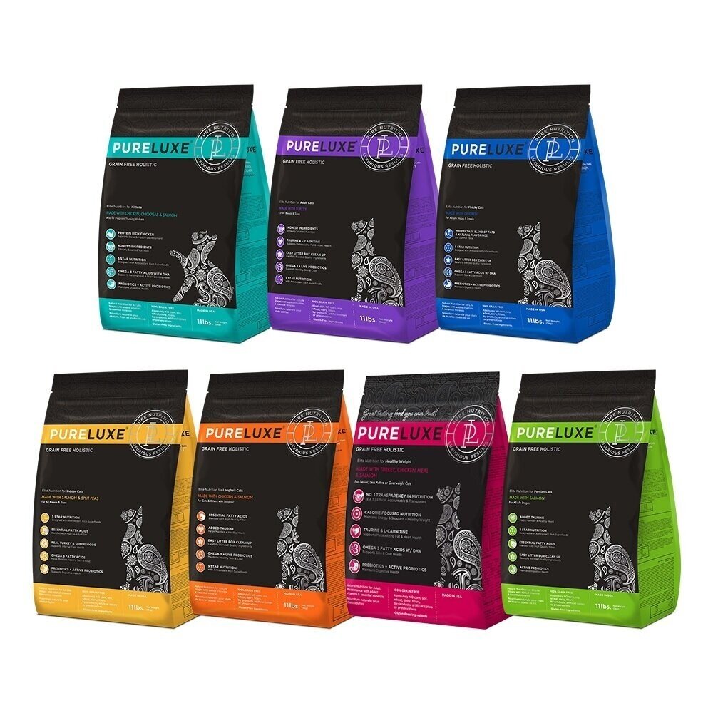 美國 PURELUXER 純華 無穀貓糧 400g 成幼貓/室內貓/長毛貓/高齡貓/扁臉貓『WANG』-圖片-1