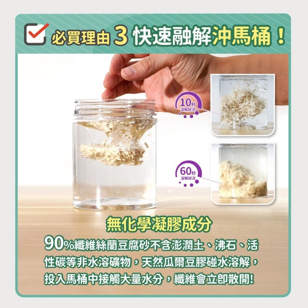 毛孩時代 貓砂【單包】90%纖維絲蘭豆腐砂 0甲醛強凝結無塵原礦砂 0甲醛 豆腐砂 礦砂『WANG』-圖片-5