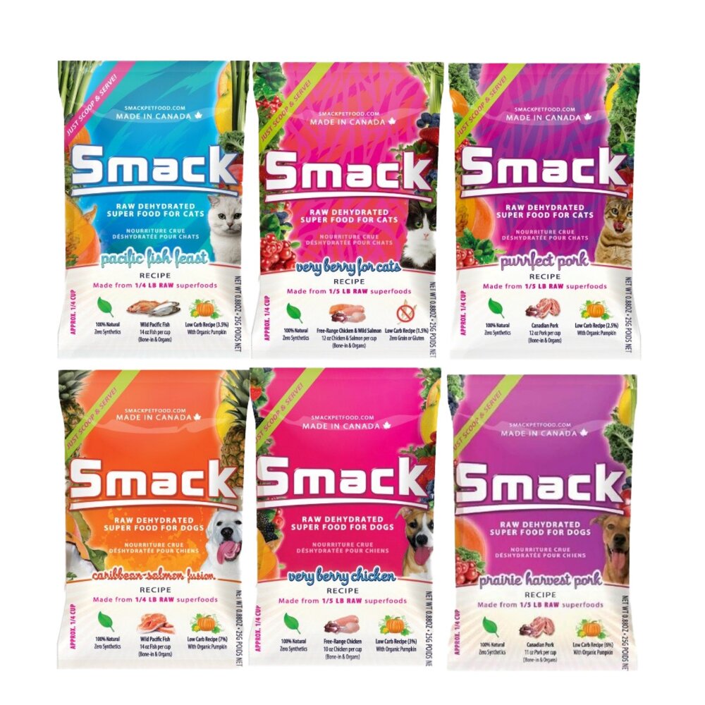 加拿大 SMACK 樂食客 低溫風乾生肉犬貓糧 25g 高蛋白 生肉糧 風乾糧 狗飼料 貓飼料『WANG』-圖片-1