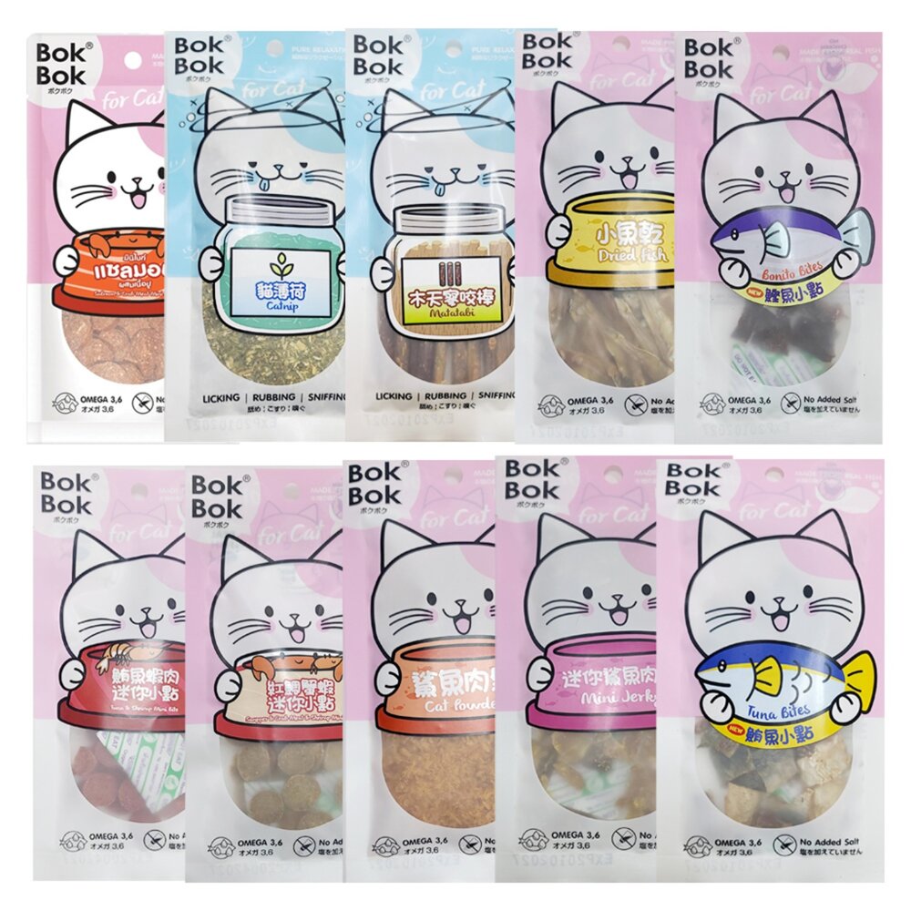 BokBok 波客 鮮魚肉乾系列 肉乾 肉條 鯊魚肉乾 小魚乾 貓薄荷 木天寥 貓零食『WANG』-圖片-1
