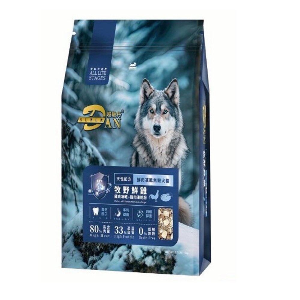 Super DAN 超級丹 鮮肉凍乾無穀犬糧 400g-1.5kg 凍乾飼料 鮮肉糧 狗乾糧 狗主食 狗飼料『WANG』-圖片-1