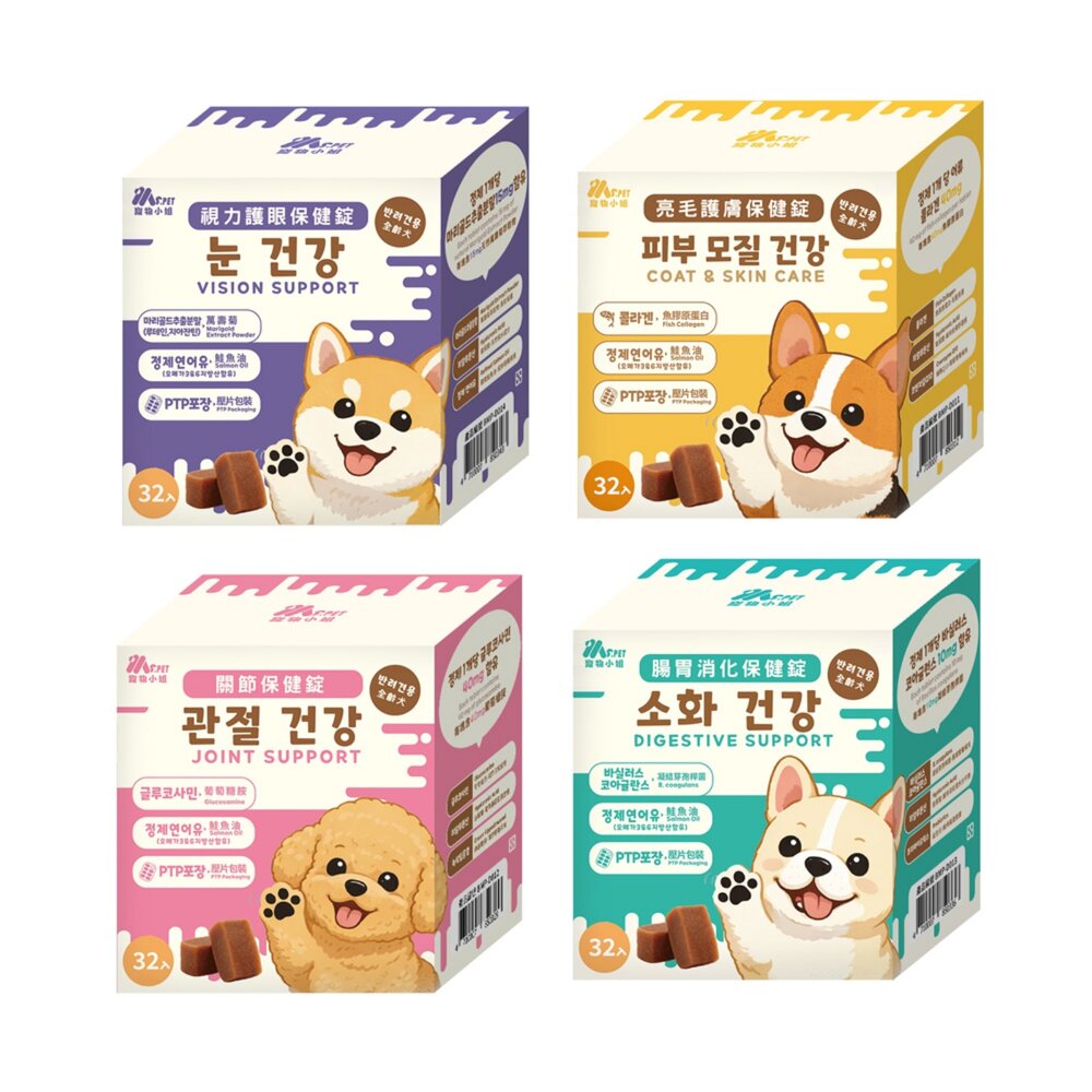 Ms.PET 寵物小姐 犬用保健錠 亮毛護膚 關節 腸胃消化 視力護眼 全齡犬 寵物保健『WANG』-圖片-1