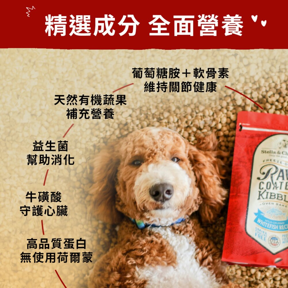 美國 星益生趣 凍乾塗層無穀犬糧 狗狗佐食凍乾 挑食狗 無穀糧 凍乾 狗主食 狗乾糧 狗飼料『WANG』-圖片-5