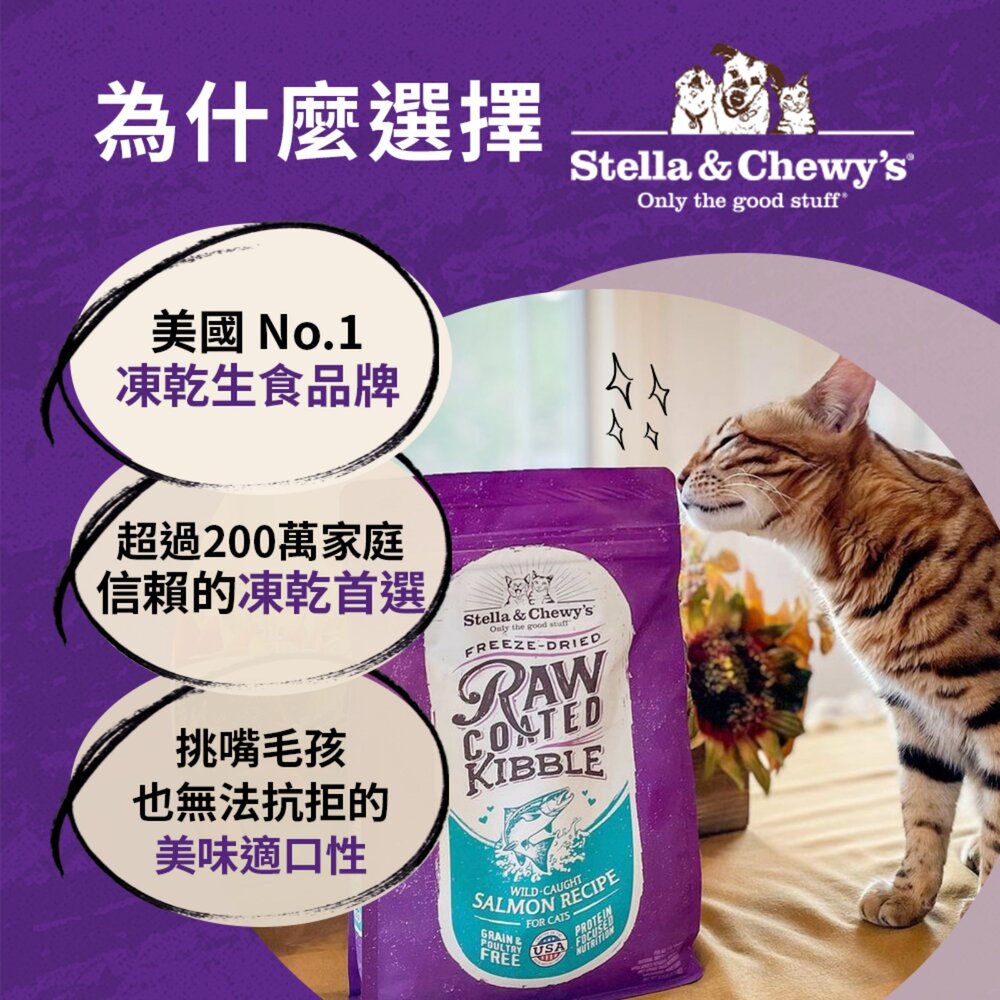 美國 星益生趣 凍乾塗層無穀貓糧 凍乾無穀貓糧 凍乾 無穀糧 挑嘴貓 貓主食 貓乾糧 貓飼料『WANG』-圖片-4
