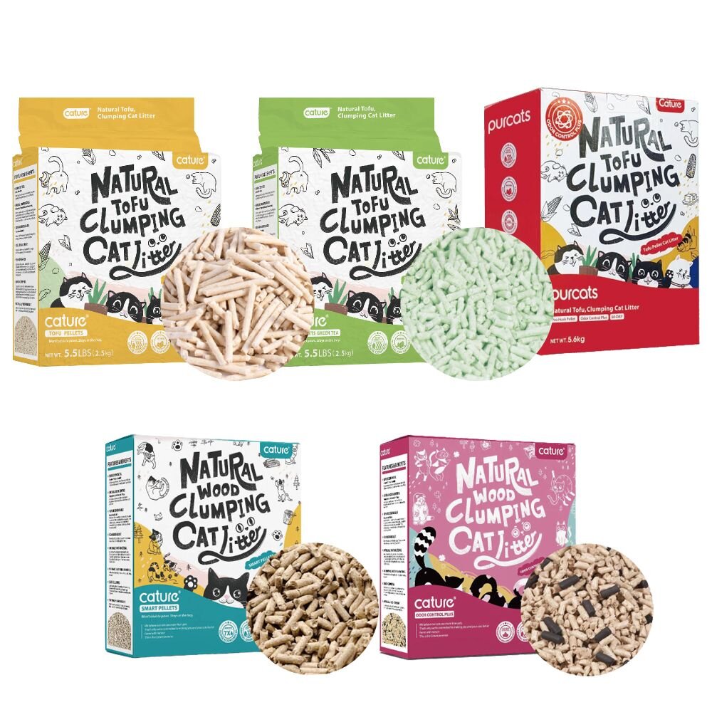 Cature 凱沃 貓砂 全規格 木凝結 豆腐凝結貓砂 豆腐砂 凝結砂 綠沸石 抗菌 貓砂『WANG』-圖片-1