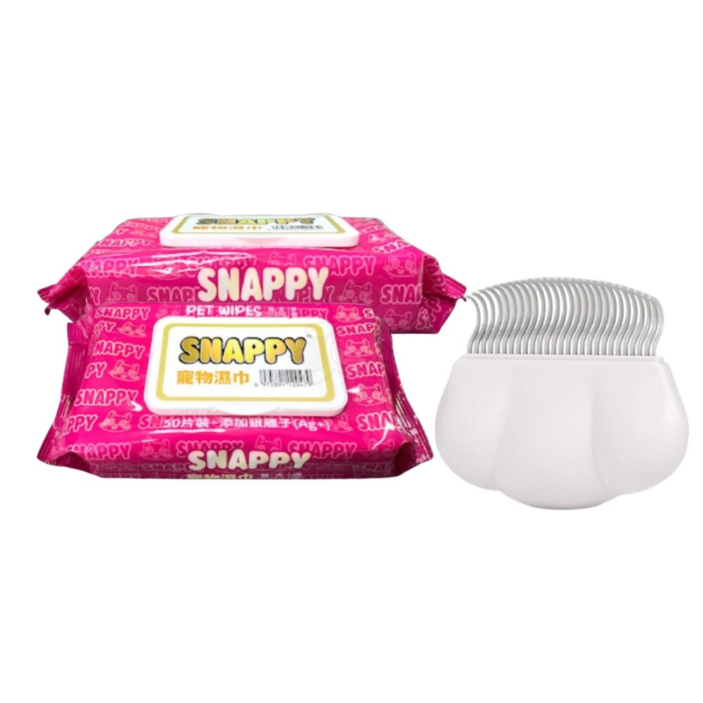 icat 寵喵樂 Lucky Cat 招財 金運招財咪濕紙巾 純水 SNAPP 寵物濕紙巾 去廢毛寵物貝殼梳『WANG』-圖片-1