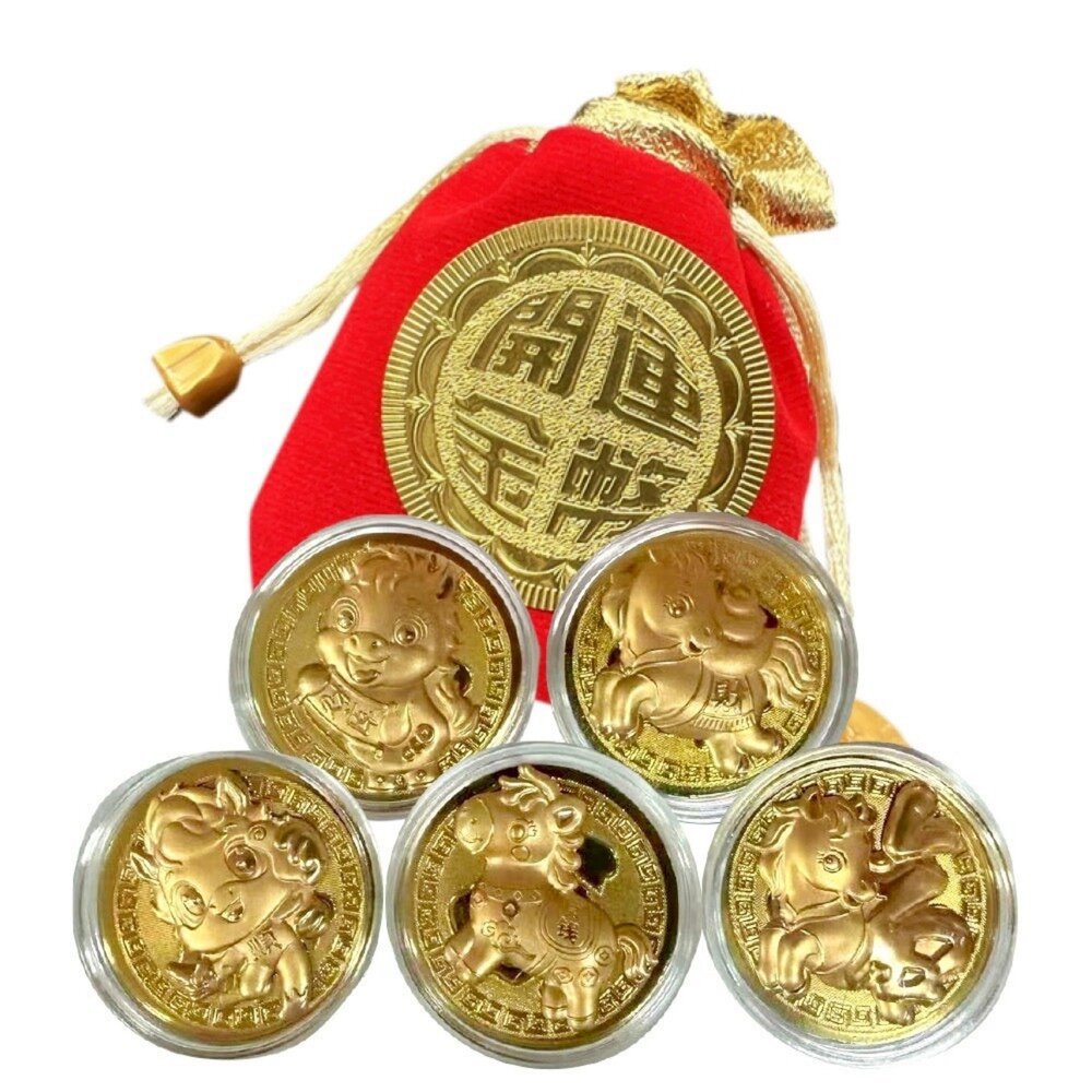 【活動加價購】馬年金箔開運金幣 金箔招財金鈔票 招財錢母 紅包 寵物禮盒提袋 零食禮物袋 隨機出貨『WANG』-圖片-1