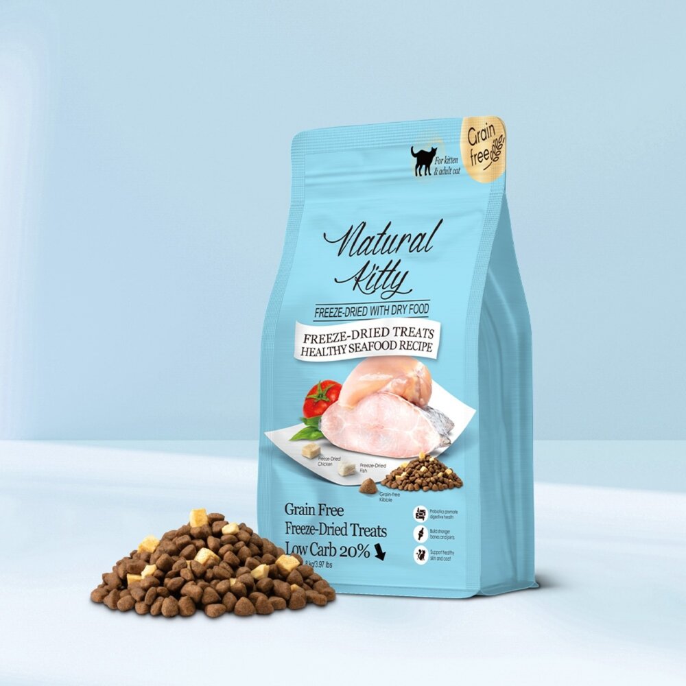 Natural Kitty 自然小貓 低碳無穀凍乾糧 800g 1.8kg 貓乾糧 貓主食 貓飼料『WANG』-圖片-4