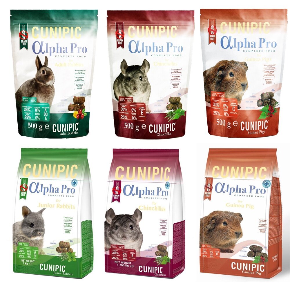 西班牙 CUNIPIC αlpha Pro 頂級無穀飼料 幼兔 成兔 天竺鼠 小動物飼料『WANG』-圖片-1