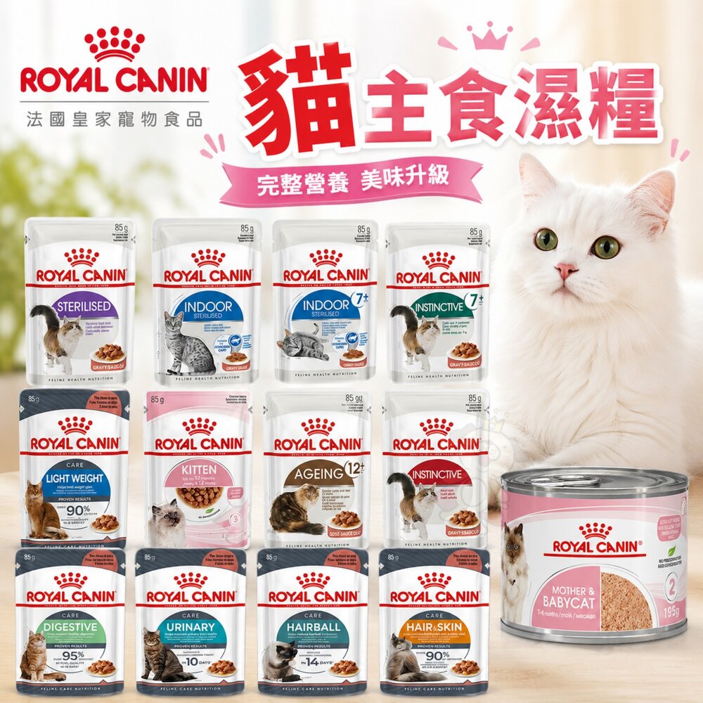 Royal Canin 法國皇家 貓咪主食餐包【12包組】貓主食濕糧 BC34W離乳貓與母貓 貓餐包 貓罐頭『WANG-圖片-2