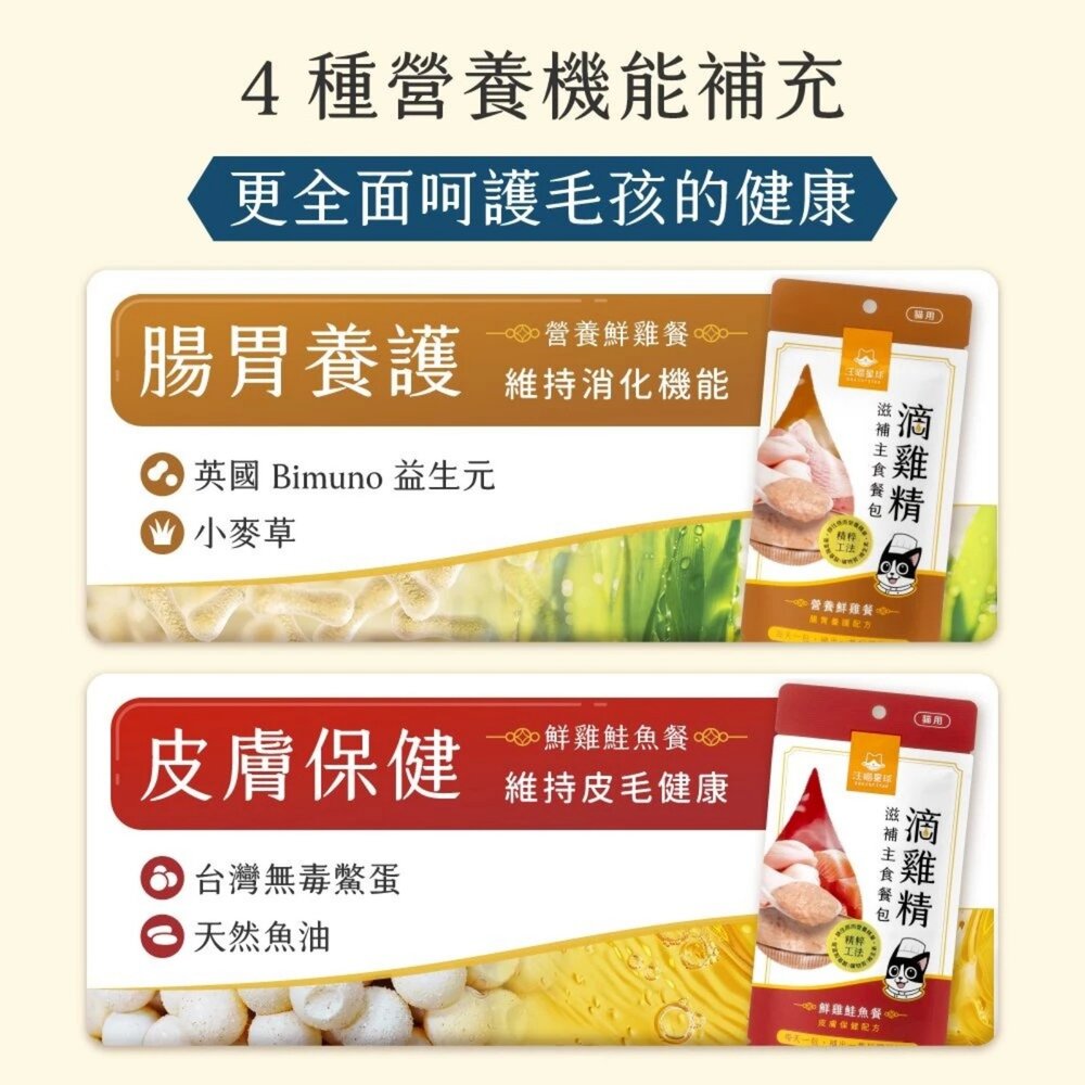 汪喵星球 貓用 滴雞精/滴魚精滋補主食餐包 滴雞精 主食餐包 湯包 貓餐包 貓零食『WANG』-圖片-6