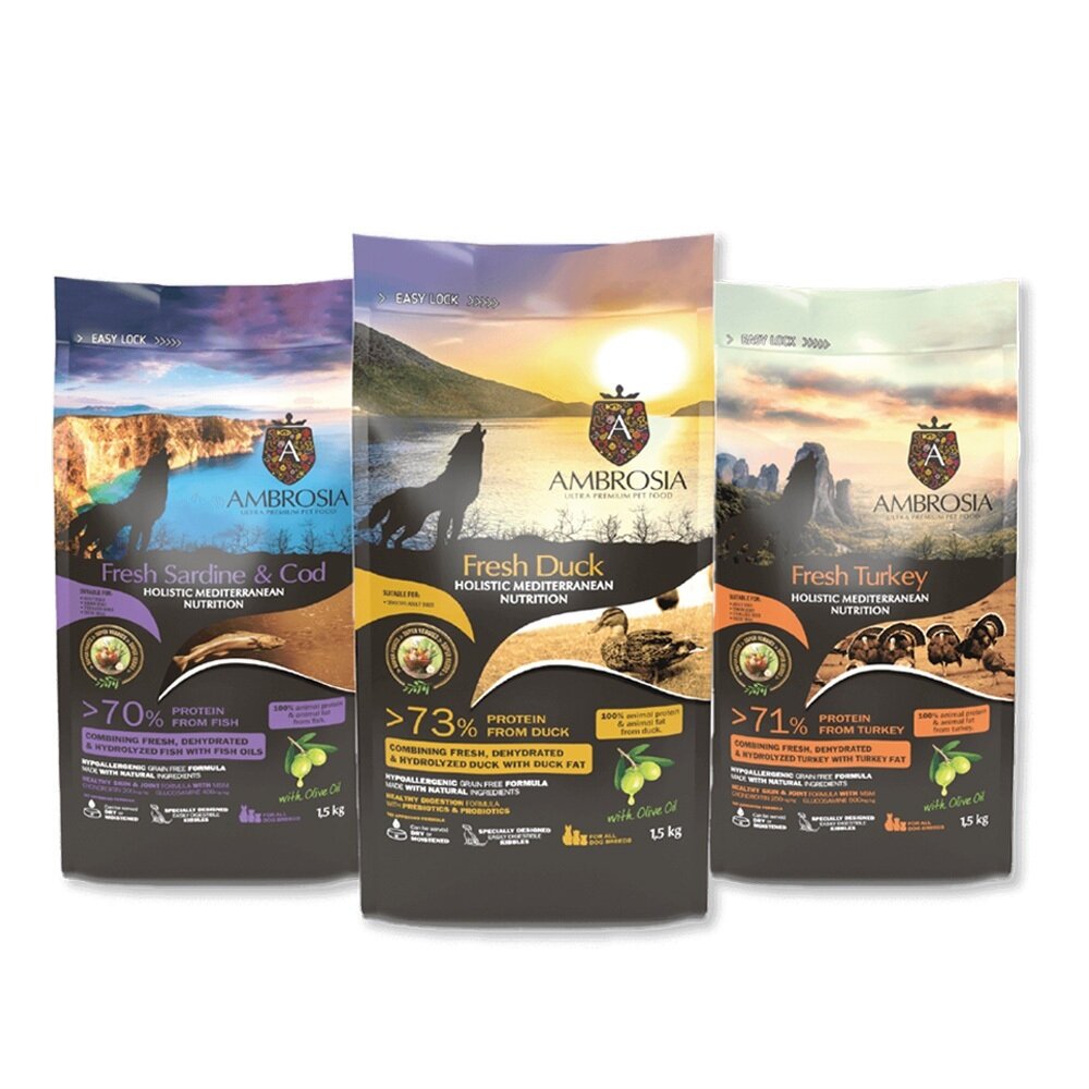 AMBROSIA 安柏希雅 無穀鮮肉犬糧 100g 單一肉蛋白 幼母犬/迷你小型犬/高齡體控犬『WANG』-圖片-1