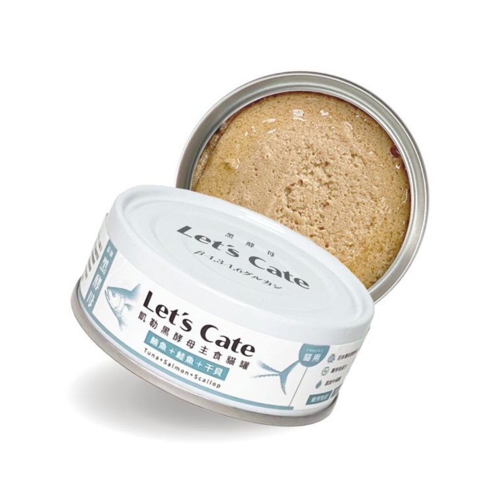 Let's Cate 凱勒 黑酵母保健營養主食貓罐【單罐】80g 主食罐 無膠罐 貓罐 全齡貓『WANG』-圖片-3