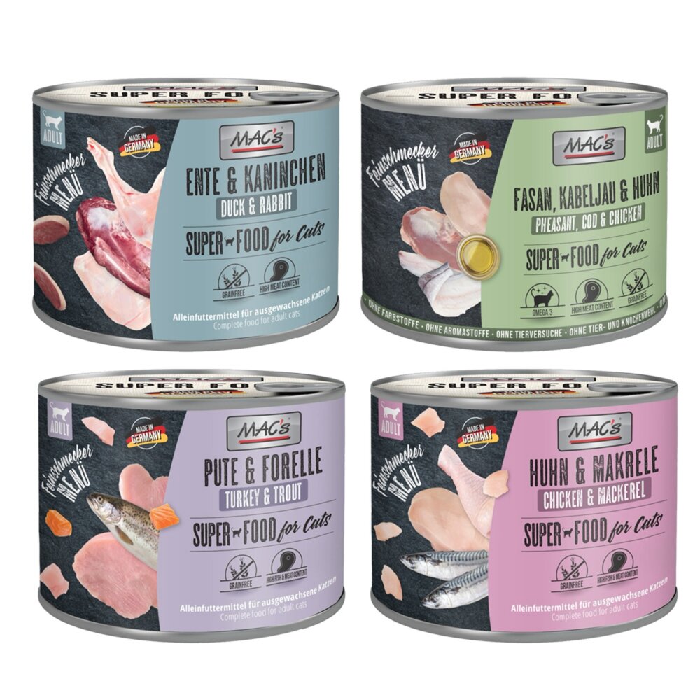 德國馬克 Mac's 無穀主食貓罐 200g【12罐組】老饕系列 主食貓罐 鮮肉罐 無穀罐 貓罐頭『WANG』-圖片-10