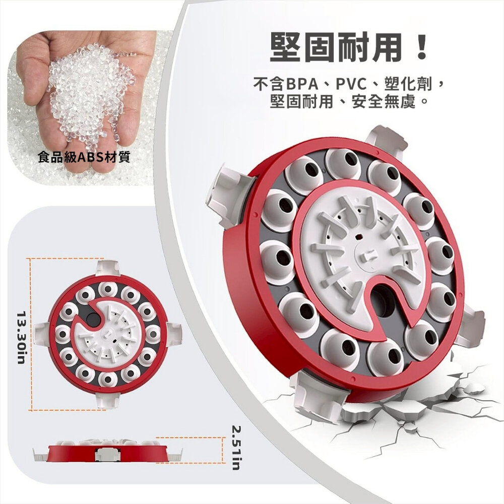 KADTC 狗玩具 餐趣館 轉轉智趣盤 智慧太陽花 棋盤大師 可調時旋轉慢食玩具 開飯益智玩具『WANG』-圖片-8