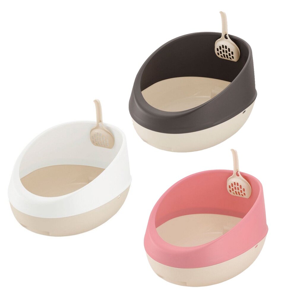 Richell 拉普蕾 貓砂盆系列 蛋型 半罩式 圍牆 不沾沙 方型貓便盆 原廠公司貨 貓砂盆『WANG』-圖片-8