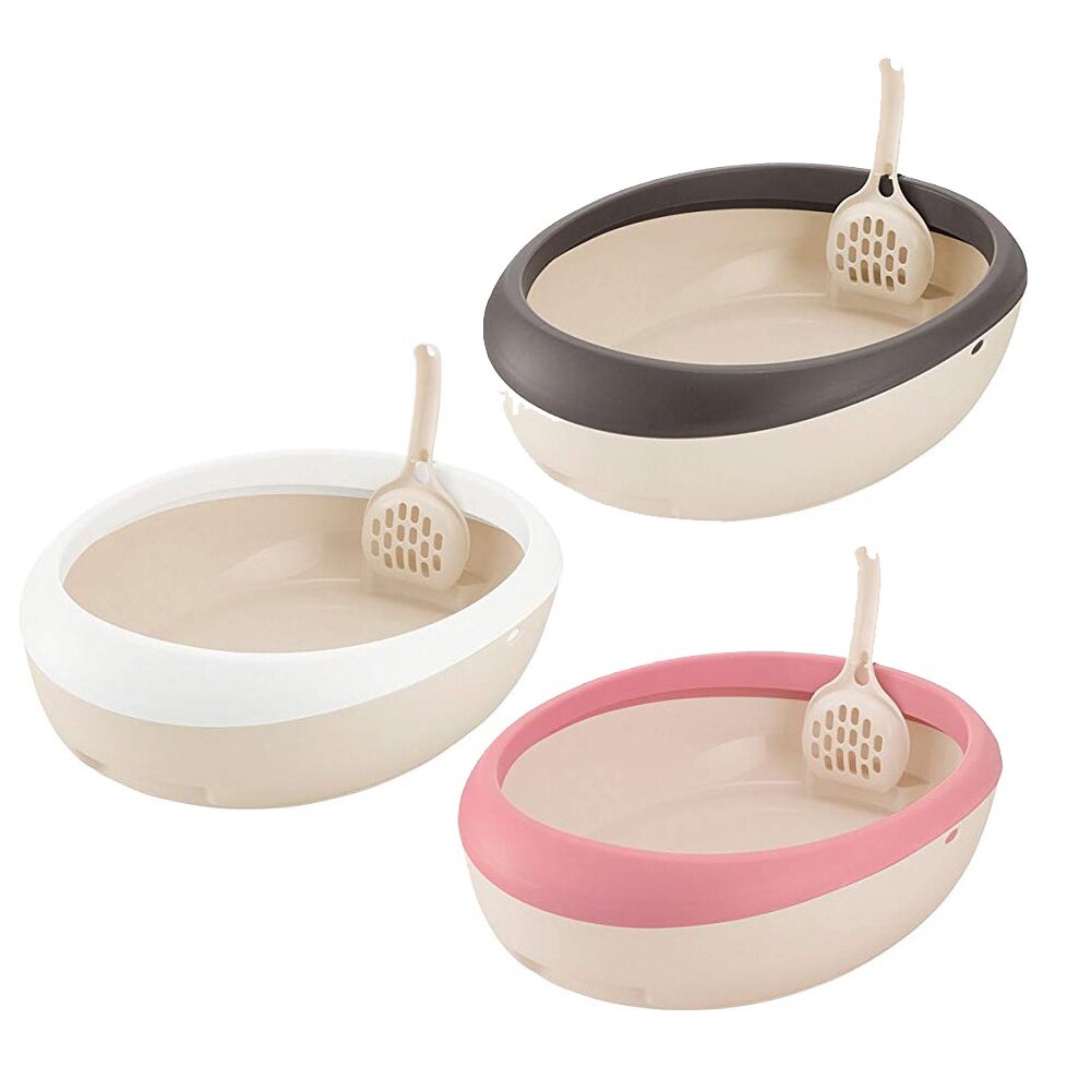 Richell 拉普蕾 貓砂盆系列 蛋型 半罩式 圍牆 不沾沙 方型貓便盆 原廠公司貨 貓砂盆『WANG』-圖片-9