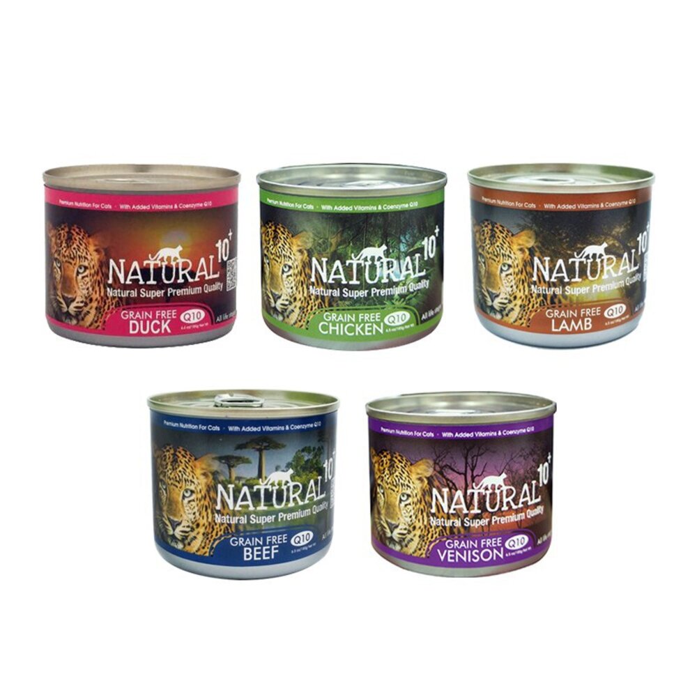 紐西蘭 NATURAL10+ 原野無穀 機能主食貓罐 185g【單罐】主食貓罐 機能罐 貓罐頭『WANG』-圖片-1