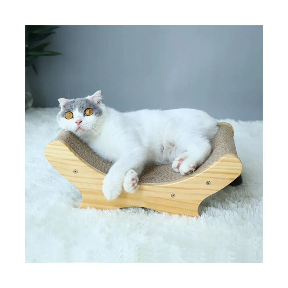 喵仙兒 造型貓抓板 月亮彎彎 耳朵翹翹 浴缸 仙人球 U型 骨型 貓巴士 奇諾菇菇 貓抓板『WANG』-圖片-8