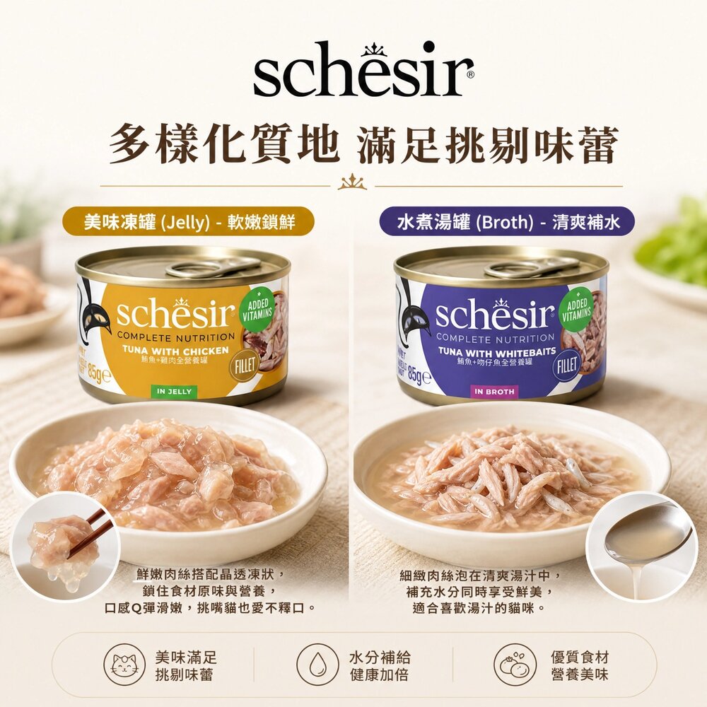義大利 Schesir 鮮時 貓罐頭 75g/85g【單罐】 水果/鮪魚/雞肉系列 貓罐頭『WANG』-圖片-4