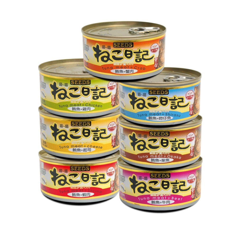 SEEDS 惜時 聖萊西 黃金喵喵日記營養綜合餐罐【48罐原箱組】170g 喵喵日記 貓罐頭『WANG』-圖片-1