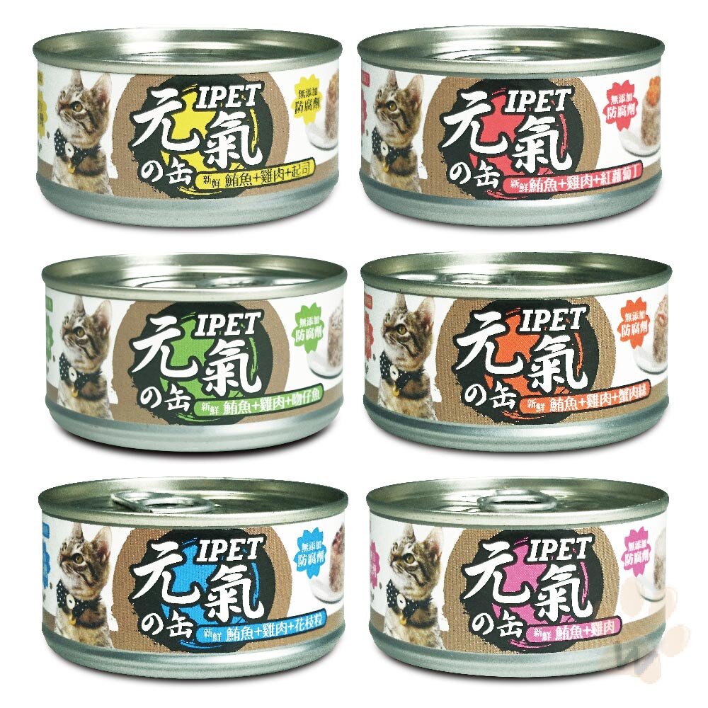 台灣 IPET 元氣貓罐 晶凍餐罐 吃好飽貓罐 100g【單罐】水果系列 水果罐 雞肉底 貓罐頭『WANG』-圖片-1