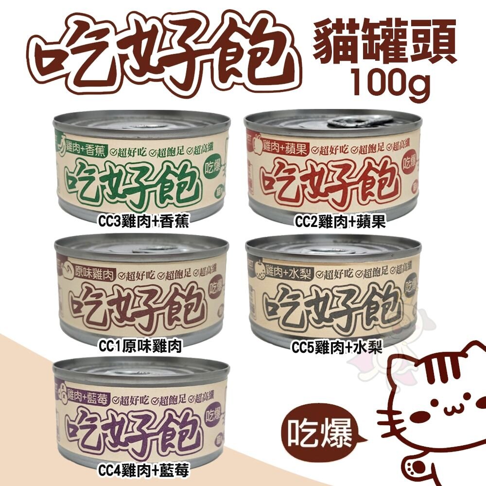 台灣 IPET 元氣貓罐 晶凍餐罐 吃好飽貓罐 100g【單罐】水果系列 水果罐 雞肉底 貓罐頭『WANG』-圖片-4