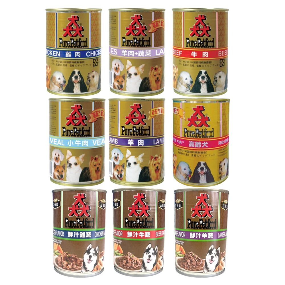 Pure 猋罐頭【單罐】 385g 猋狗罐頭 湯汁罐 主食狗罐 狗罐頭『WANG』-圖片-1