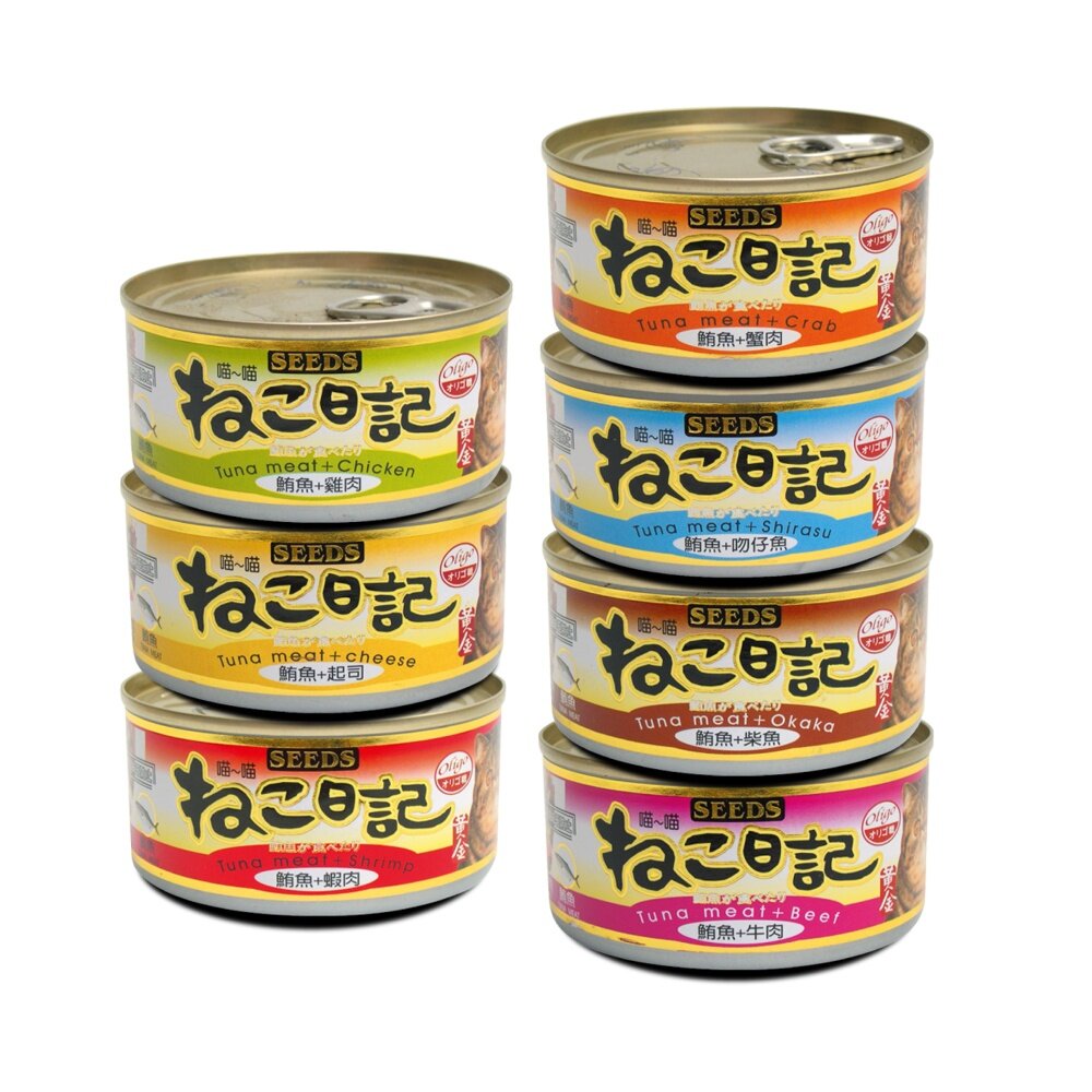 SEEDS 惜時 聖萊西 黃金喵喵日記營養綜合餐罐【單罐】 170g 喵喵日記 貓罐頭『WANG』-圖片-1