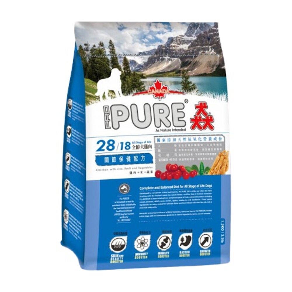 PURE 猋 24/28 全齡犬糧7Kg-15kg 雞肉關節|羊肉低敏護膚 犬糧『WANG』-圖片-8