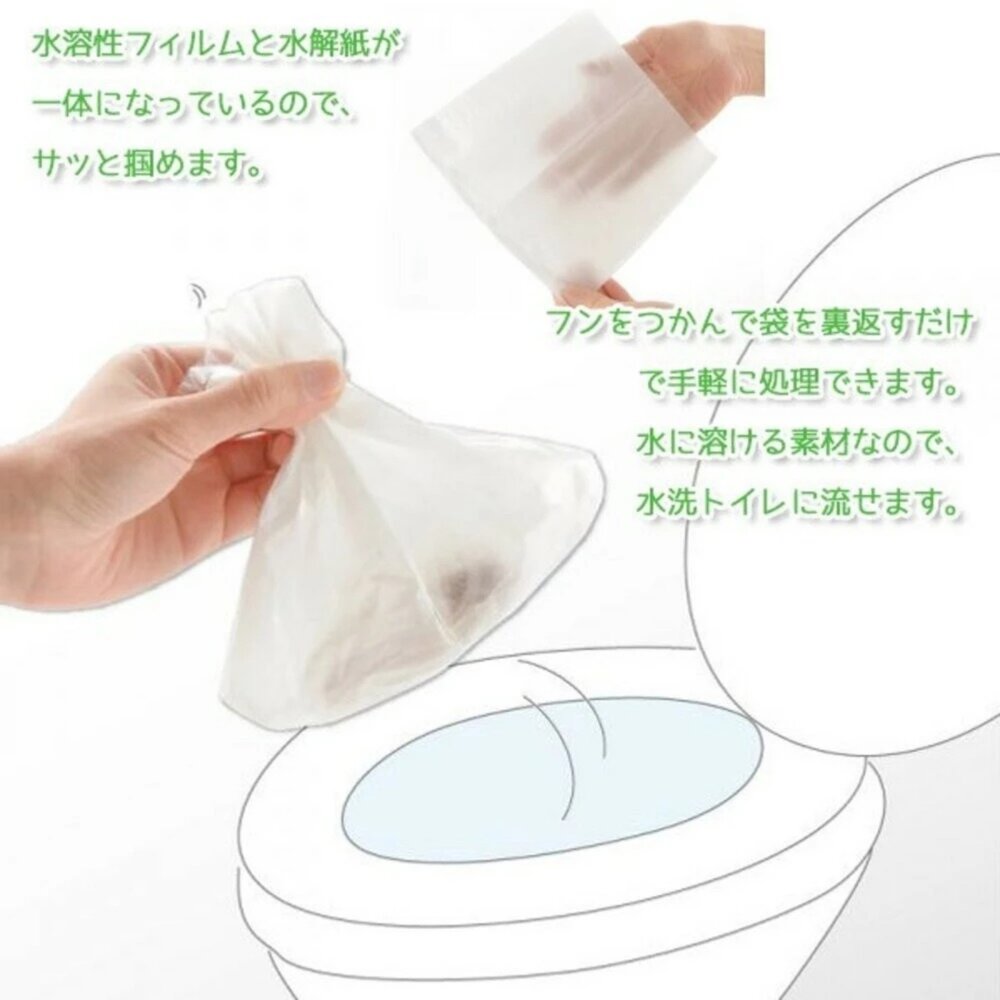 Richell 寵物外出撿便盒 輕巧好攜帶 寵物撿便袋30入 環保水溶性材料 可以丟進馬桶『WANG』-圖片-7