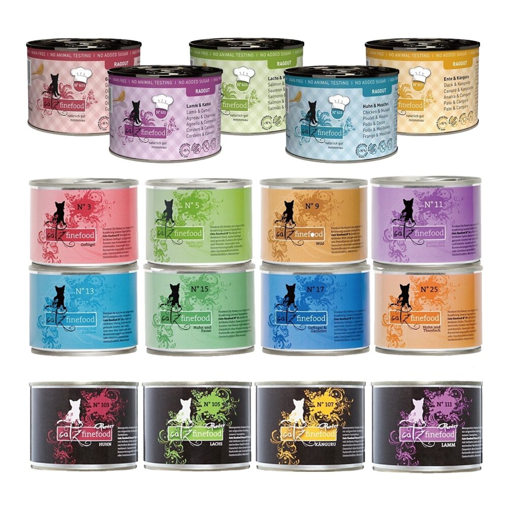 3833927961-德國 CATZ 凱茲 貓咪主食罐頭【12罐組】經典美食家 單一純肉低敏 德式燉肉無穀『WANG』