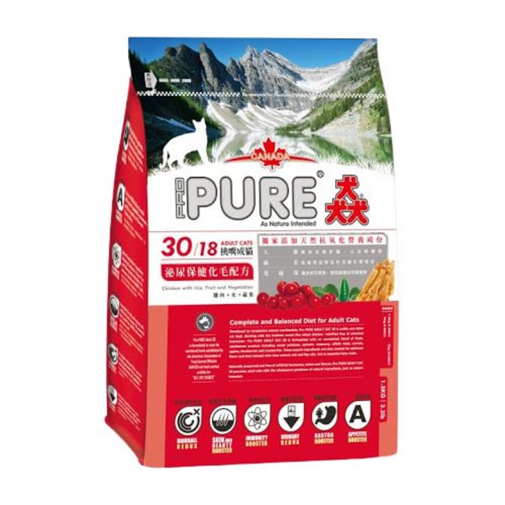 加拿大 PURE 猋 貓飼料 7kg-18kg 挑嘴成貓 無穀貓糧 貓乾糧 貓主食 貓飼料『WANG』-圖片-1