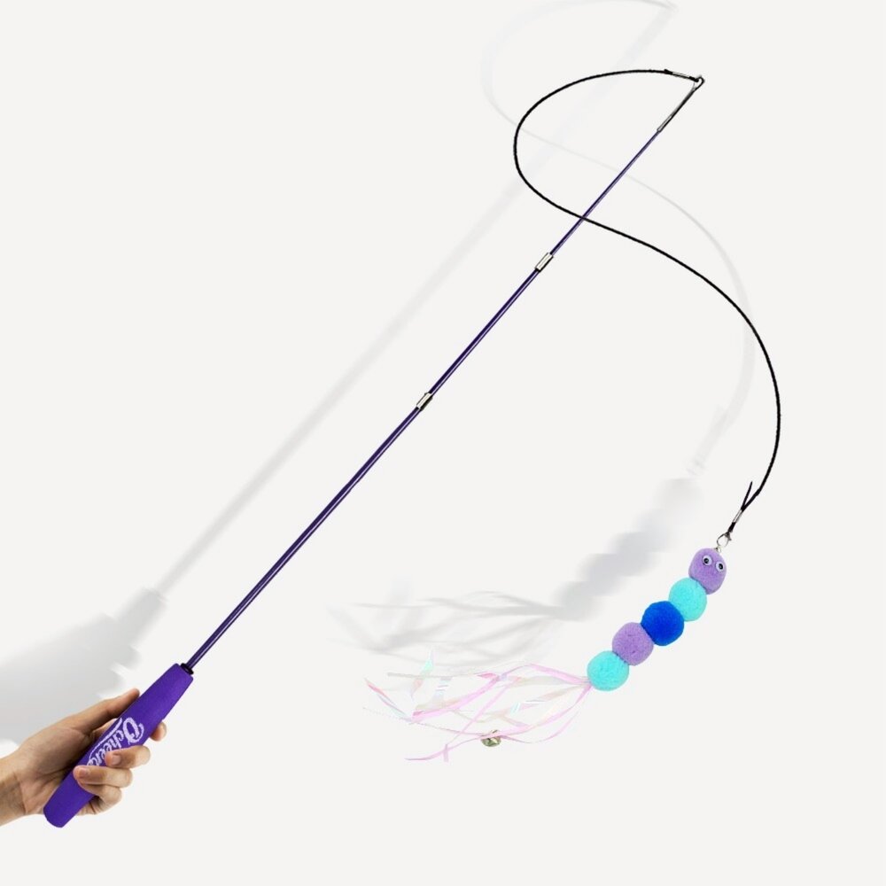 O'cheers 歡樂城市 貓咪伸縮逗貓棒 二節式 三節式 逗貓棒補充玩具 逗貓棒『WANG』-圖片-4