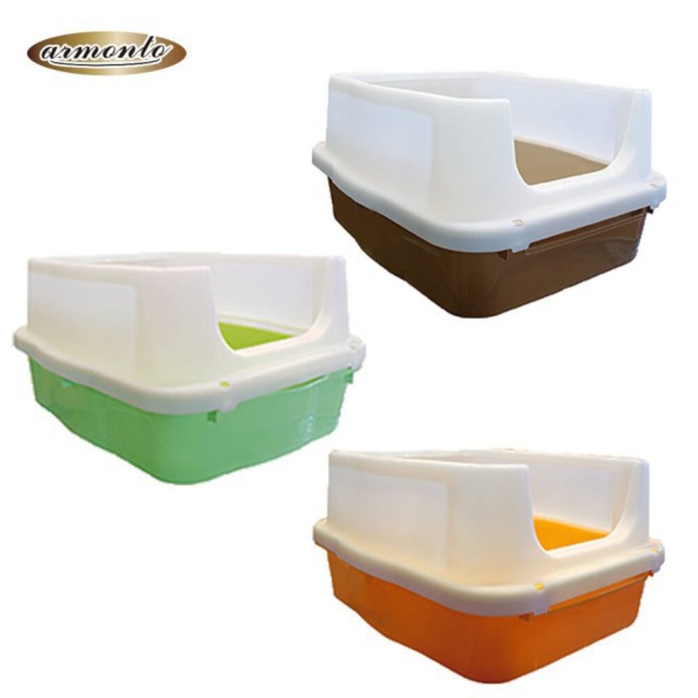 38914922-Armonto 阿曼特 高邊雙層防落砂 組合式貓砂盆 寵喵樂 全封閉抽屜式雙門升級款貓砂盆『WANG』