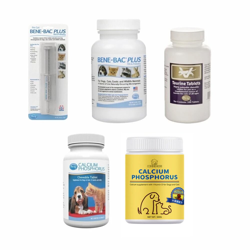 美國貝克 PetAg 犬貓保健 培根鈣磷片 牛磺酸錠 CONNEXION波頓鈣磷粉 益菌多多粉/膏『WANG』-圖片-1